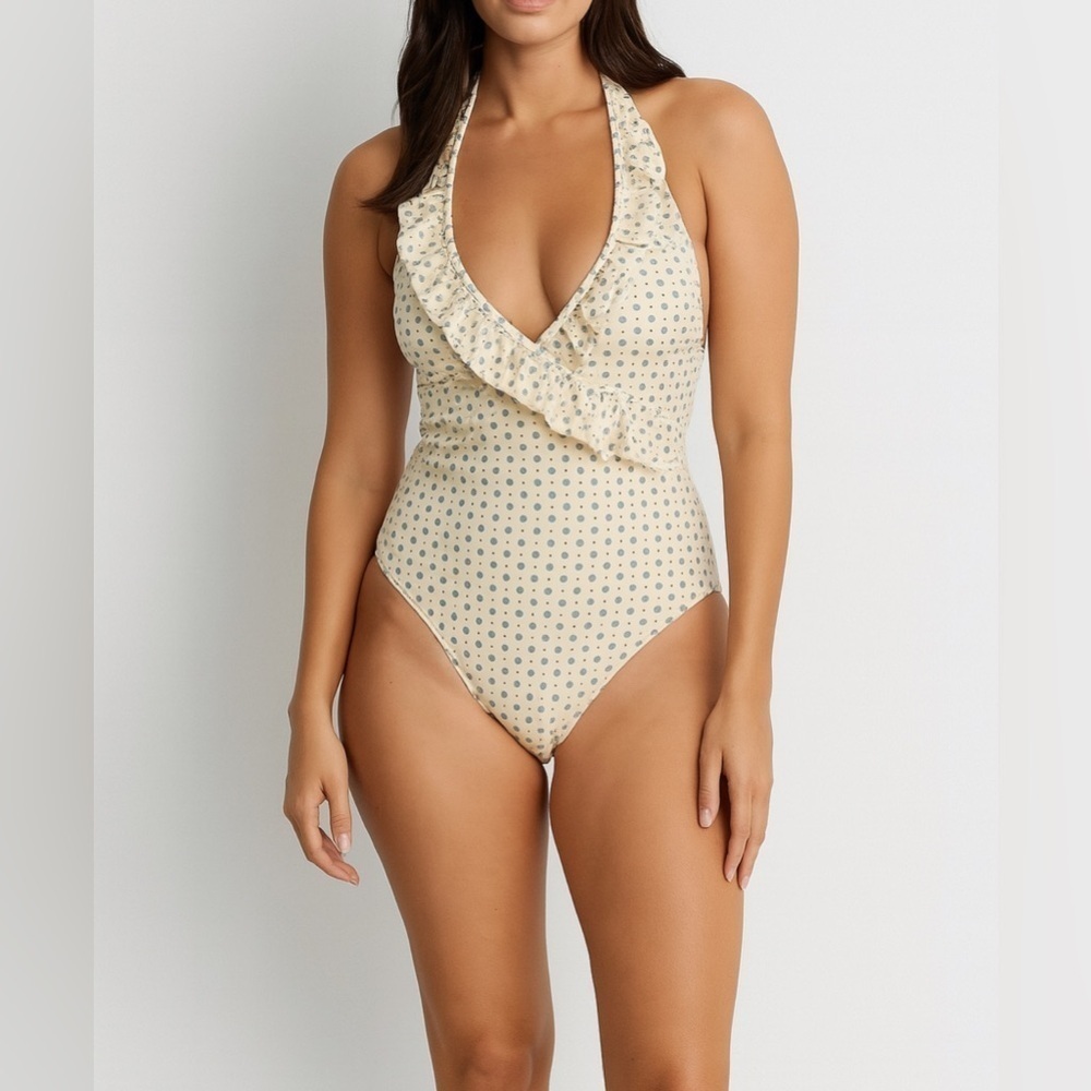 Ganni sonata Halter neck swimsuit XS